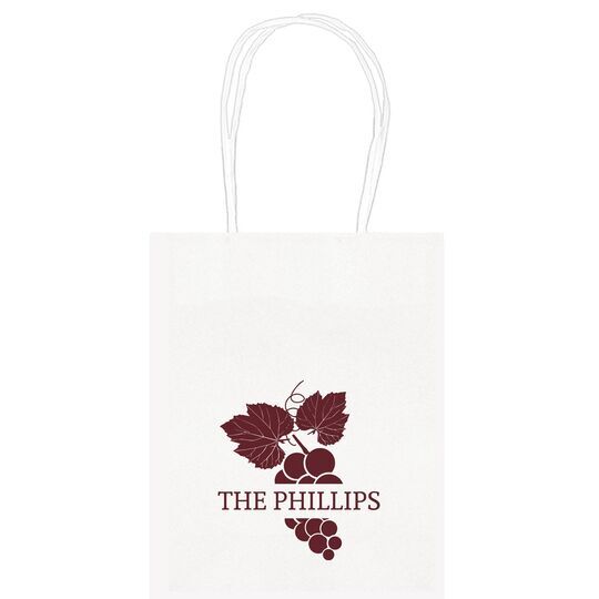 Wine Grapes Mini Twisted Handled Bags