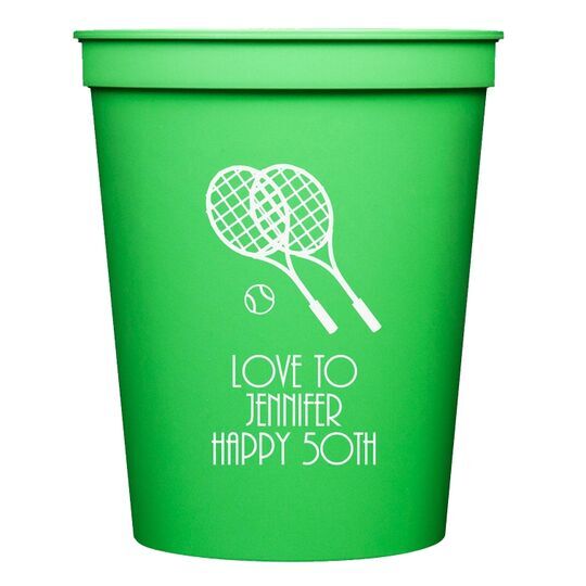 Doubles Tennis Stadium Cups