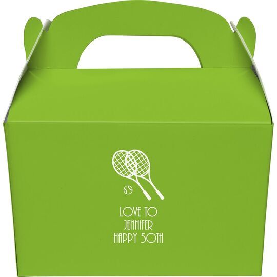 Doubles Tennis Gable Favor Boxes