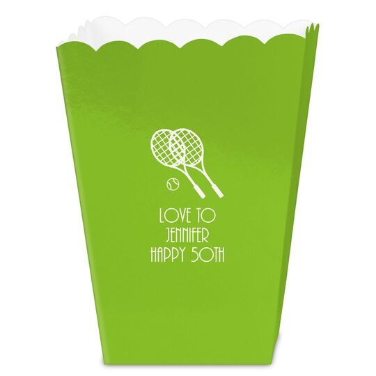 Doubles Tennis Mini Popcorn Boxes