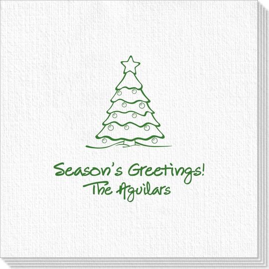 Decorative Christmas Tree Deville Napkins