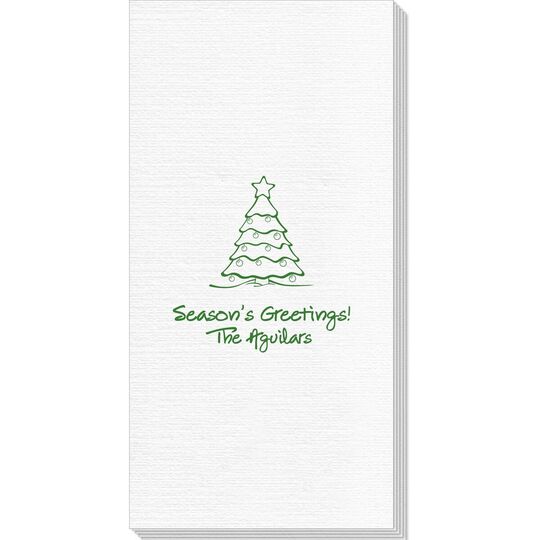 Decorative Christmas Tree Deville Guest Towels
