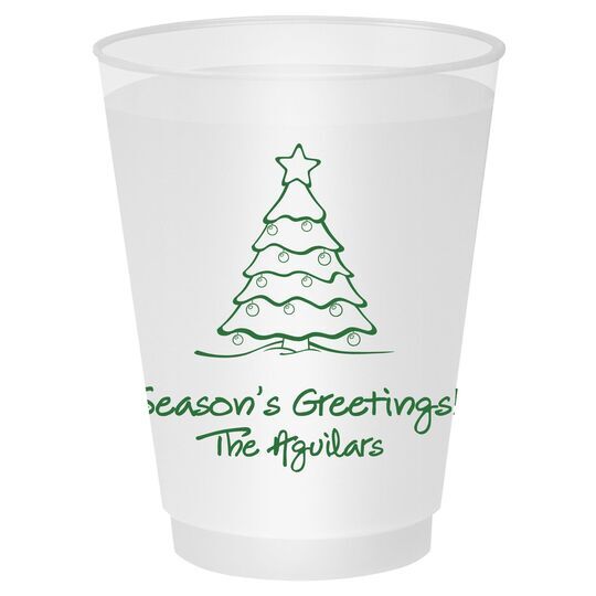 Decorative Christmas Tree Shatterproof Cups