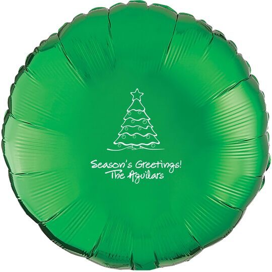 Decorative Christmas Tree Mylar Balloons