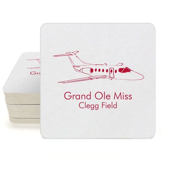 Executive Jet Square Coasters