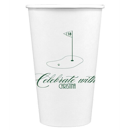 18th Hole Paper Coffee Cups