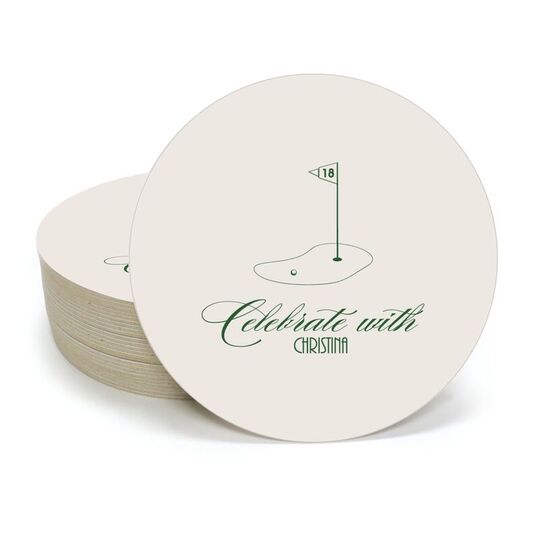 18th Hole Round Coasters