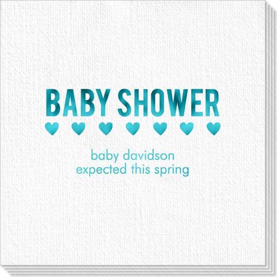 Baby Shower with Hearts Deville Napkins