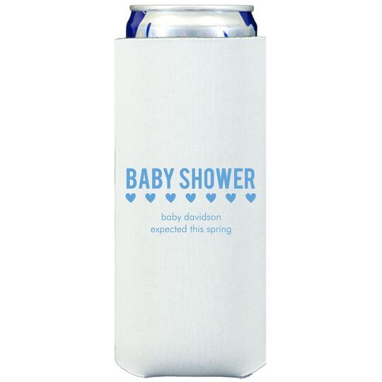 Baby Shower with Hearts Collapsible Slim Huggers