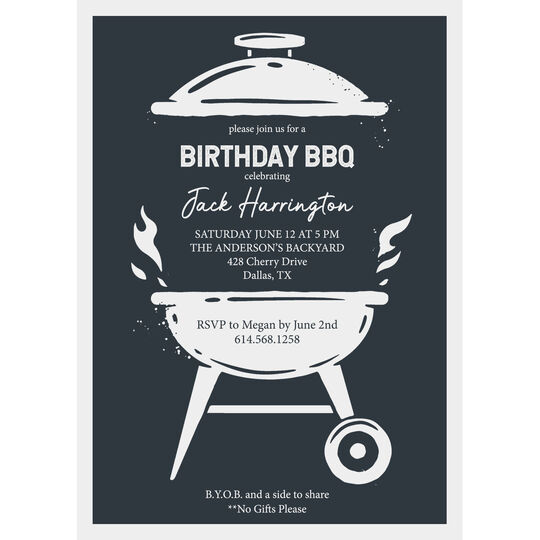 BBQ Grill Invitations