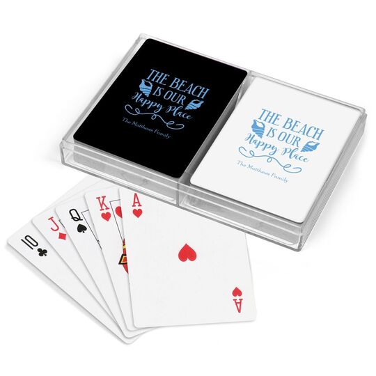 The Beach Is Our Happy Place Double Deck Playing Cards