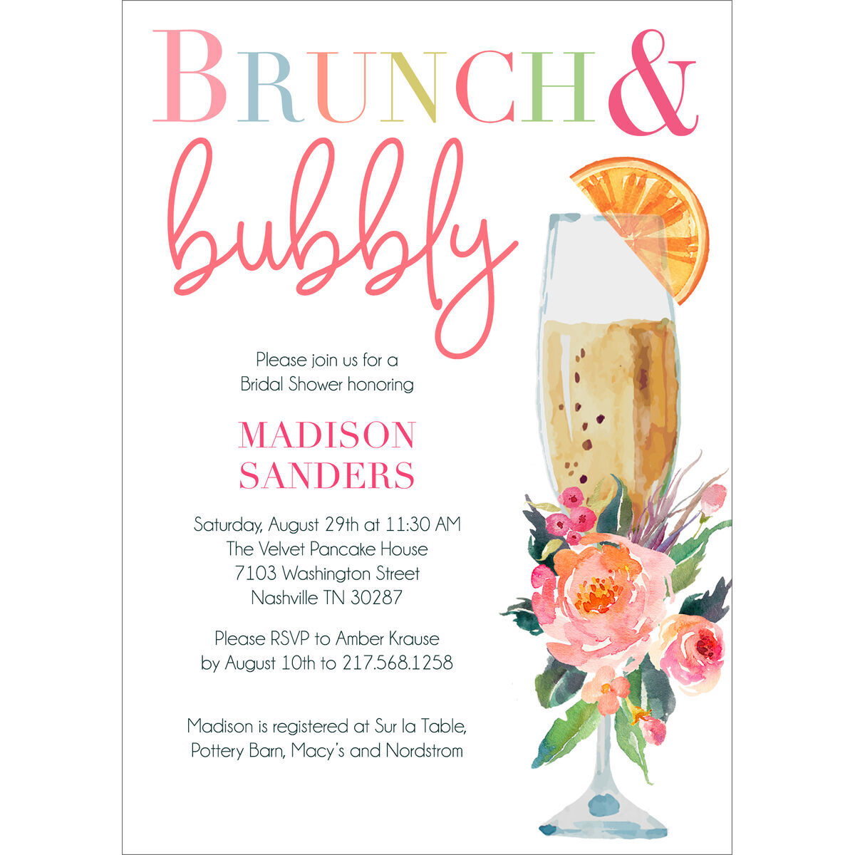 Brunch invitations on sale