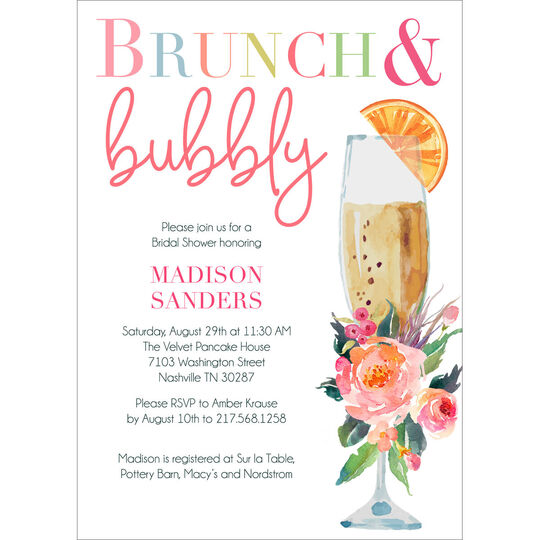 Brunch and Bubbly Invitations