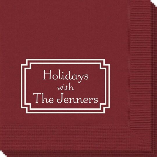 Your Text in Double Frame Napkins