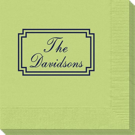 Your Text in Double Frame Napkins
