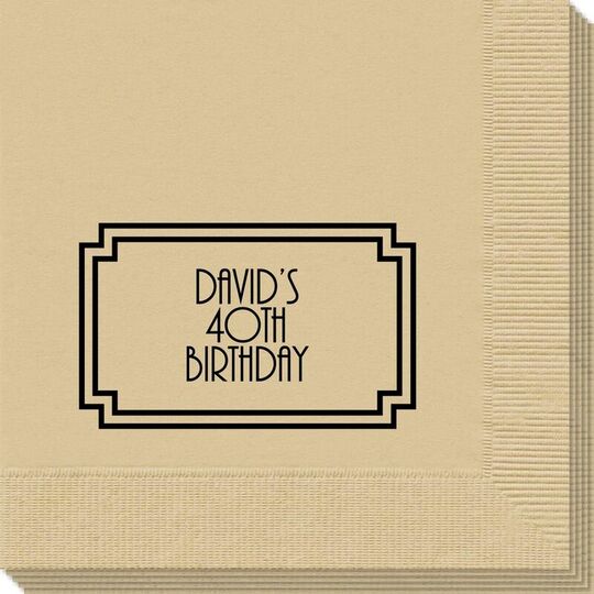 Your Text in Double Frame Napkins