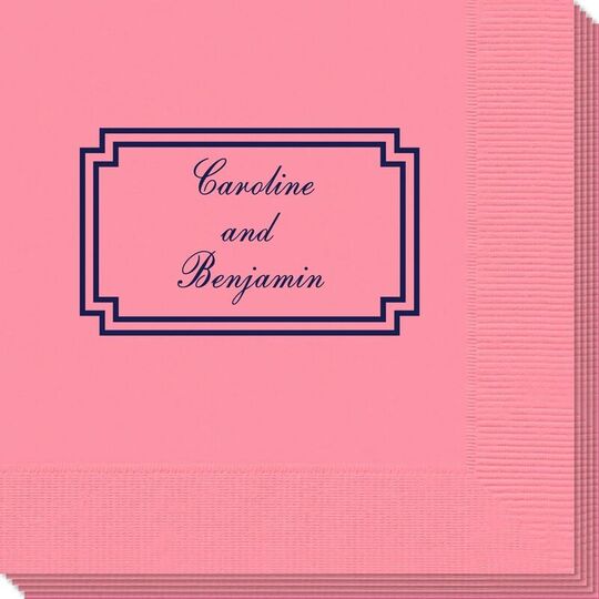 Your Text in Double Frame Napkins