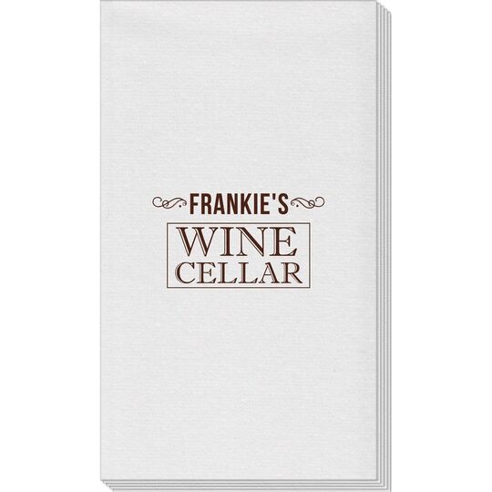 Vintage Wine Cellar Linen Like Guest Towels
