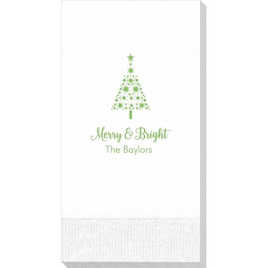 Starred Christmas Tree Guest Towels