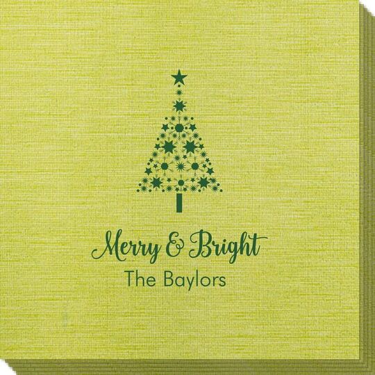Starred Christmas Tree Bamboo Luxe Napkins