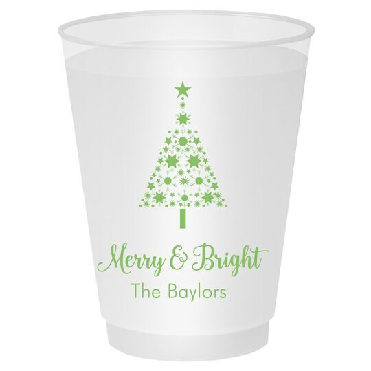 Starred Christmas Tree Shatterproof Cups