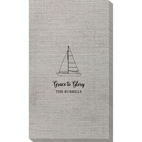 Sailboat Bamboo Luxe Guest Towels