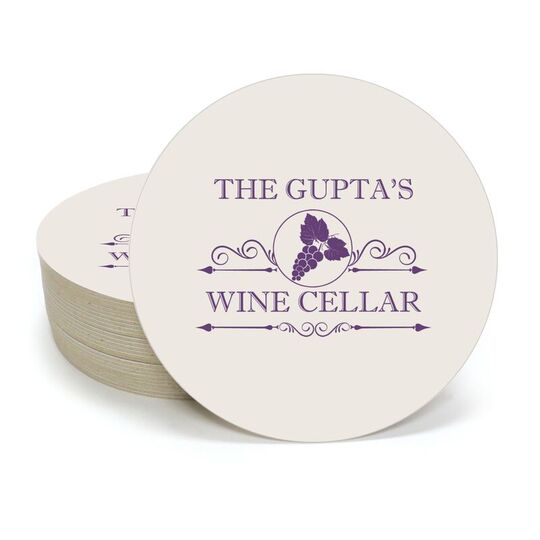 Wine Cellar Round Coasters