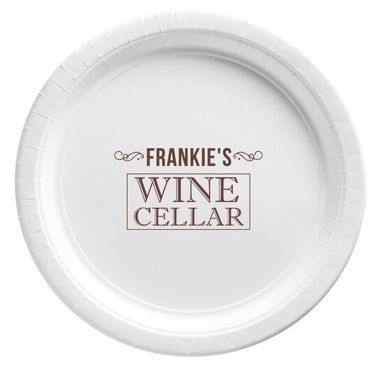 Vintage Wine Cellar Paper Plates