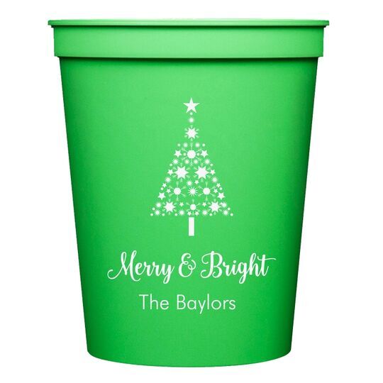 Starred Christmas Tree Stadium Cups