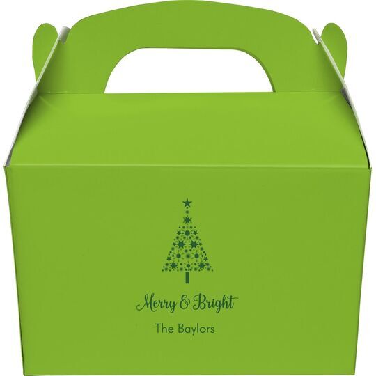Starred Christmas Tree Gable Favor Boxes