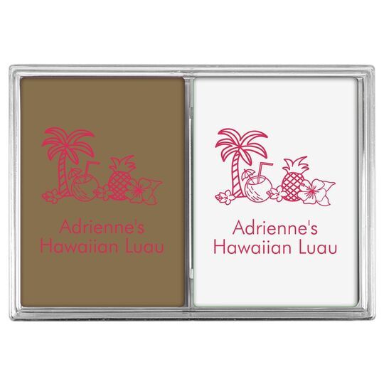 Tropical Hawaiian Luau Double Deck Playing Cards