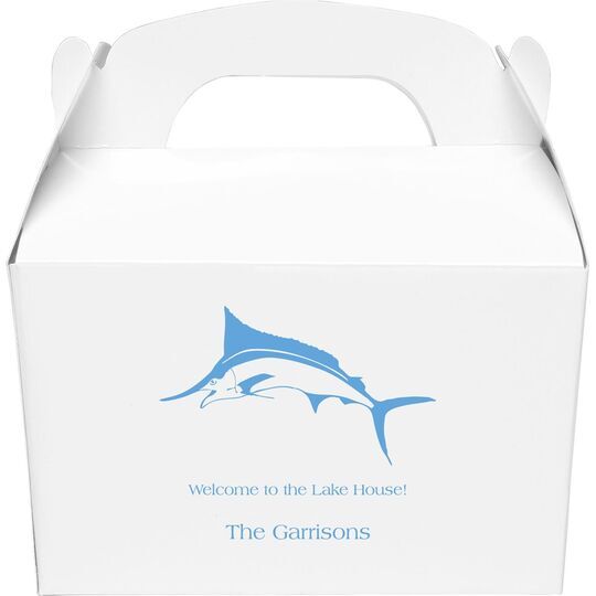 Swordfish Gable Favor Boxes