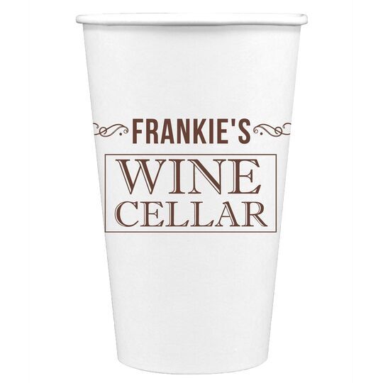 Vintage Wine Cellar Paper Coffee Cups