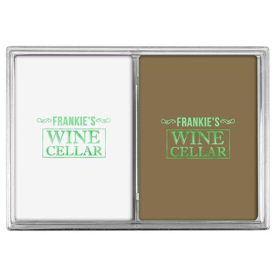 Vintage Wine Cellar Double Deck Playing Cards