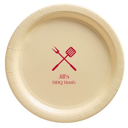 BBQ Utensils Paper Plates