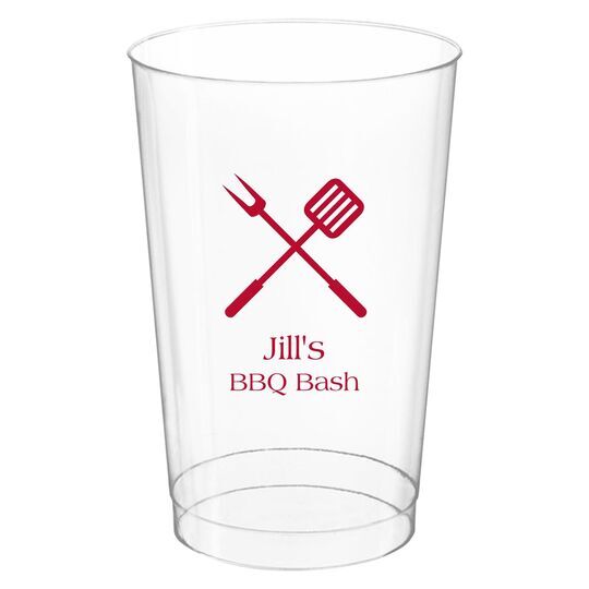 BBQ Utensils Clear Plastic Cups