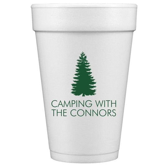 Pine Tree Styrofoam Cups