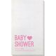 Baby Shower with Heart Bamboo Luxe Guest Towels Image 1 of 2