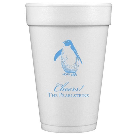 Penguin Styrofoam Cups