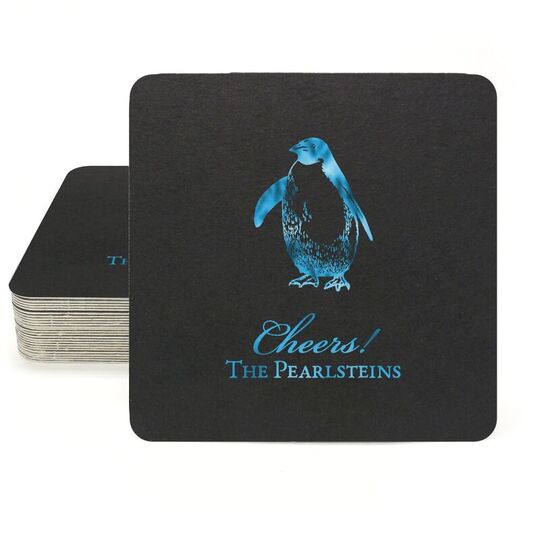 Penguin Square Coasters
