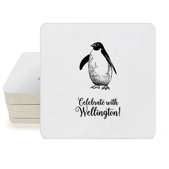 Penguin Square Coasters