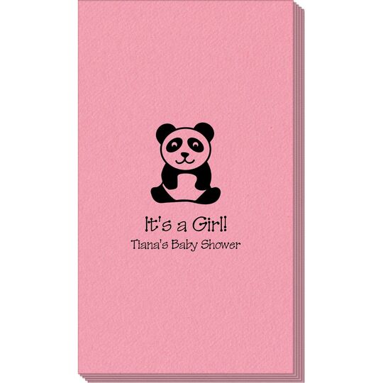 Panda Bear Linen Like Guest Towels