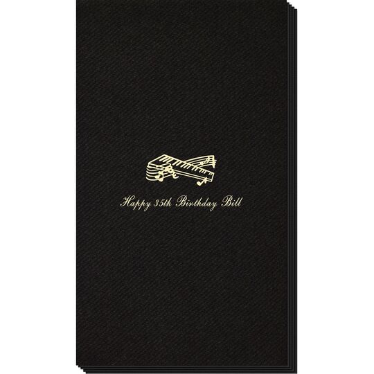 Musical Keyboard Linen Like Guest Towels