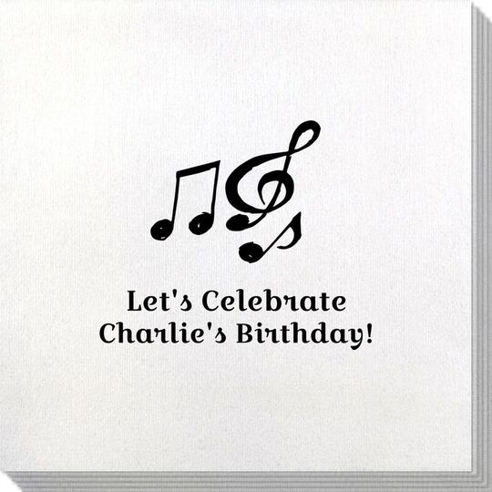 Music Notes Bamboo Luxe Napkins