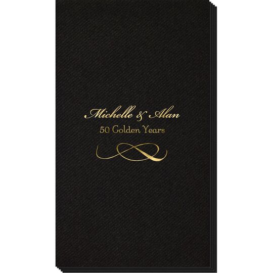 Knot Scroll Linen Like Guest Towels