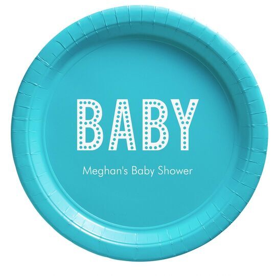 Polka Dot Baby Paper Plates