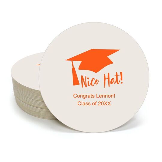 Nice Hat Round Coasters