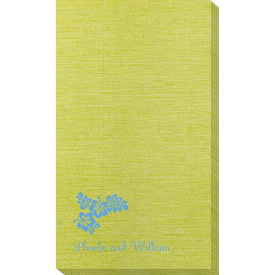 Hibiscus Flowers Bamboo Luxe Guest Towels