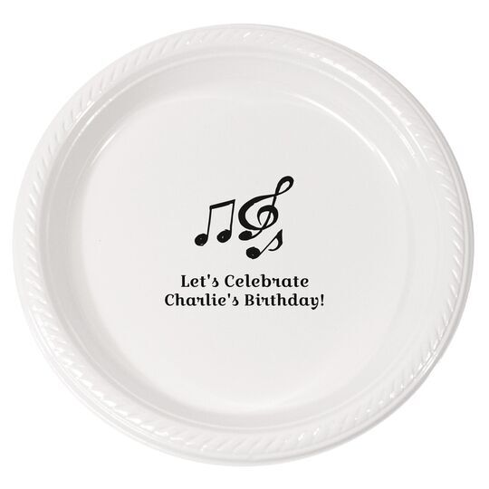 Music Notes Plastic Plates