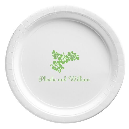 Hibiscus Flowers Paper Plates